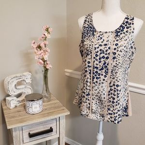 Ann Taylor Cheetah Pink Blouse